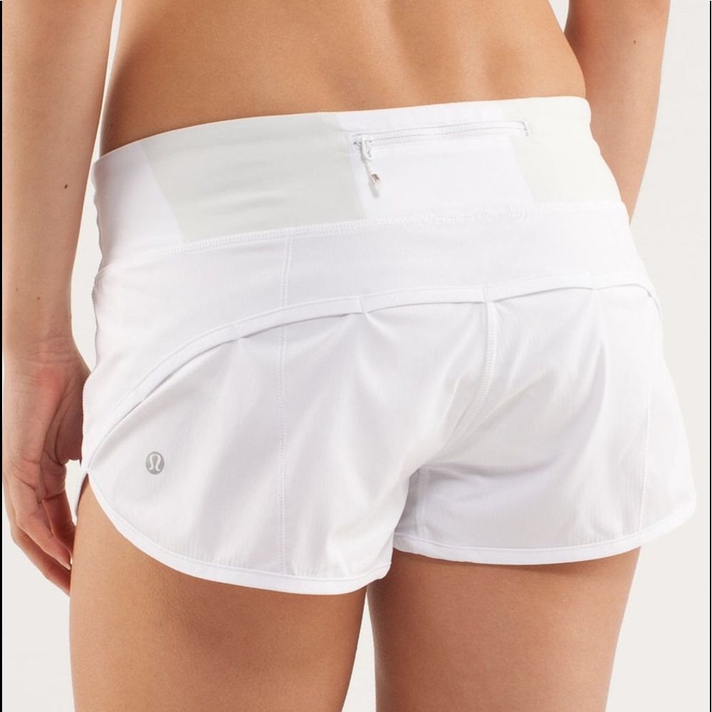 Lululemon White Speed Short